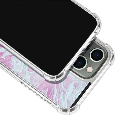Blue and Purple Marble iPhone 14 Pro Clear Case